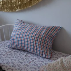 Pudevår • Hør • 50x70 • Koral Blå Tern