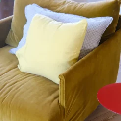 Pudevår • Hør • 50x50 • Ochre • Gul