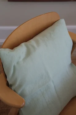 Pudevår • Hør • 50x50 • Pistacie • Lysegrøn