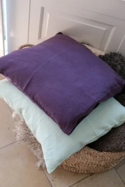 Pudevår • Hør • 50x50 • Raisin • Lilla