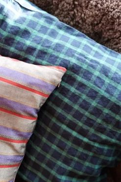 Pudevår • Hør • 50x50 cm • Carreaux Vert Marine