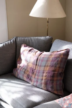 Pudevår • Hør • 50x70 cm • Ecossais Bourgogne