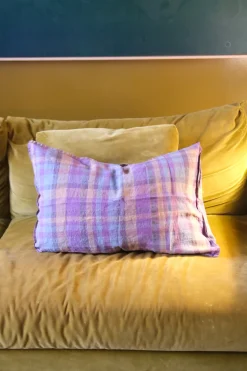 Pudevår • Hør • 50x70 cm • Ecossais Bourgogne