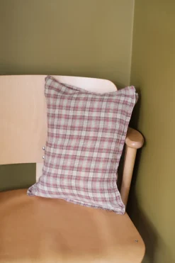 Pudevår • Hør • 30x40 cm • Tartan Sienne Vert