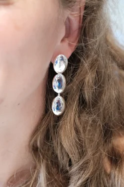 Øreringe • Oval • Sølv