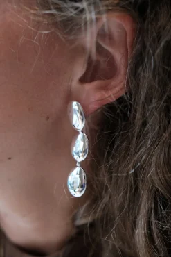 Øreringe • Oval • Sølv