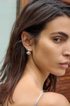 Øreringe • Topaz • Sølv