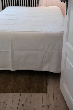 Sengetæppe • Damask • Vævet • Creme