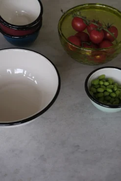 Serveringsskål • Emalje • Elfenben