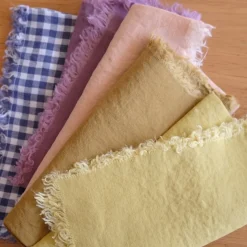 Serviet • Hør • Noisette Clair • Pudder med Frynser