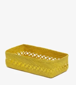 Skål • Palmeblade • Iraca • Gul • Brødkurv