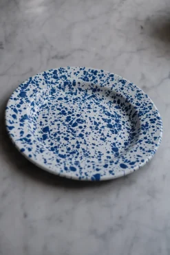 Tallerken • Emalje • Splatter blå • UDGÅR
