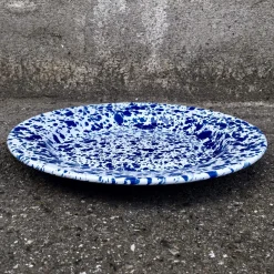 Tallerken • Emalje • Splatter blå • UDGÅR