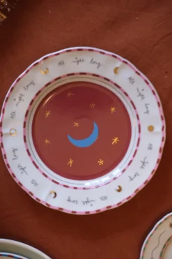 Tallerken • Semi Dyb • 20,5 cm • Måne • UDGÅR