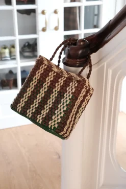 Taske • Palmeblade • Grøn & Brun • Bokstaske