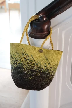 Taske • Palmeblade • Gul & Sort • Lille