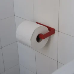 Toiletrulleholder • Metal • Rød