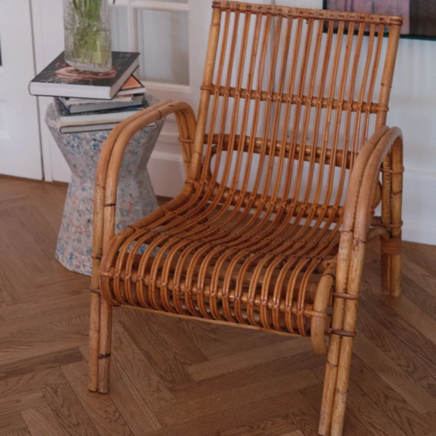 Vintage • Bambusstol • R. Wengler