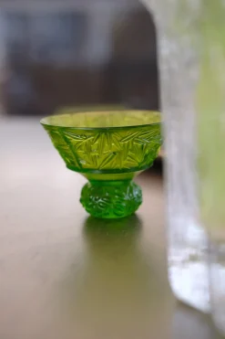 Vintage • Glas med fod • Sake • Saltkar