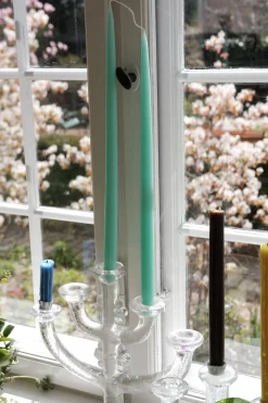 Vintage • Lysestage • Pukeberg • Glas • 3 lys