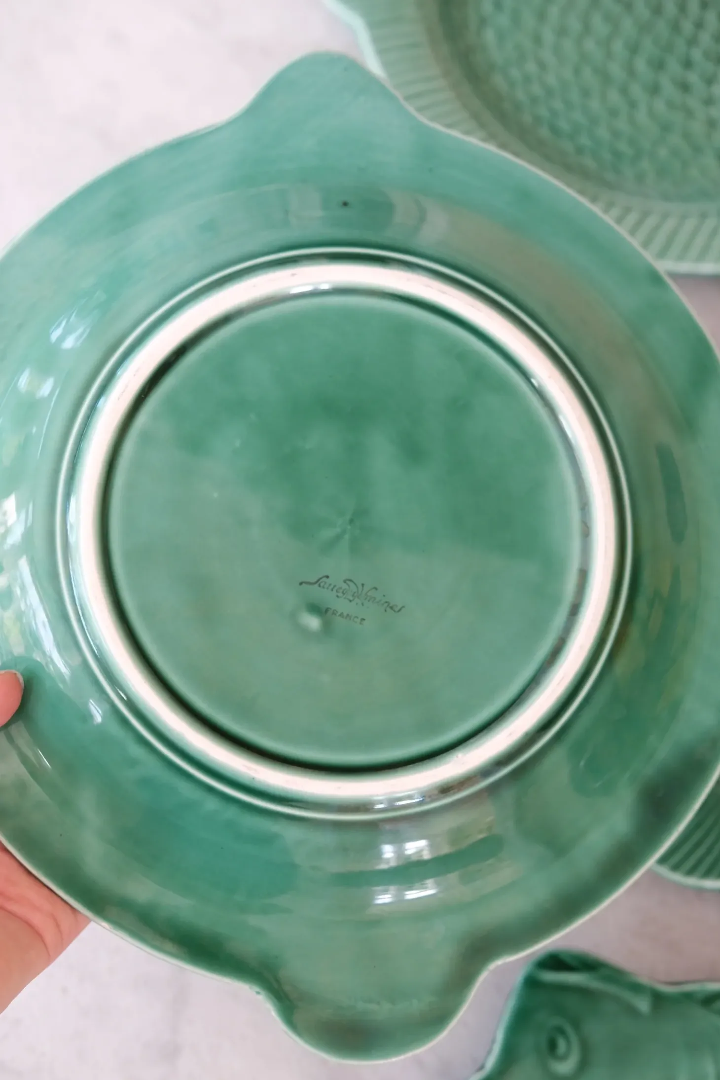 Vintage • Tallerken • Sarreguemines Fajence • Fisk