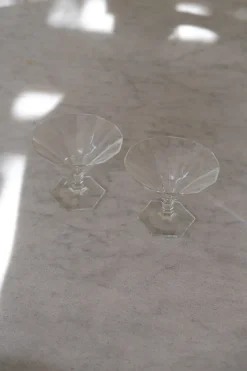 Vintage Champagneskål • Krystal • Glas • Art Deco