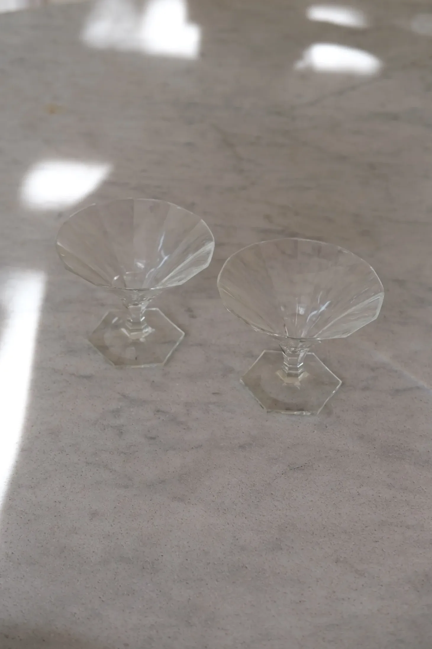 Vintage Champagneskål • Krystal • Glas • Art Deco